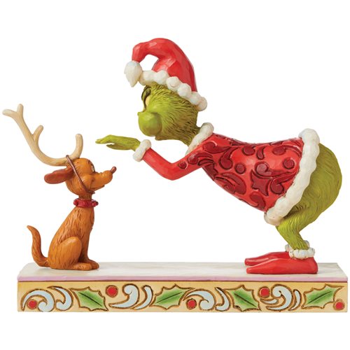 Dr. Seuss The Grinch Petting Max by Jim Shore Statue