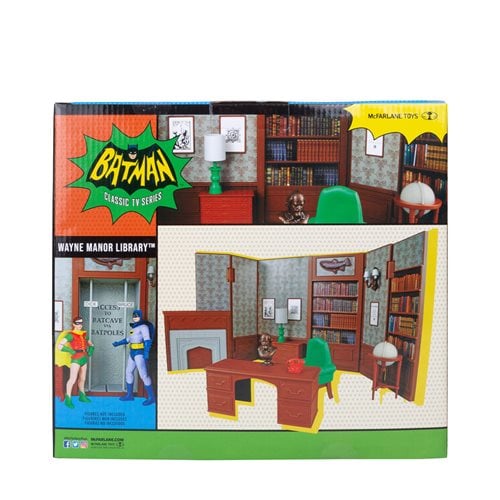 DC Retro Batman 1966 Classic TV Series Wayne Manor Library Playset