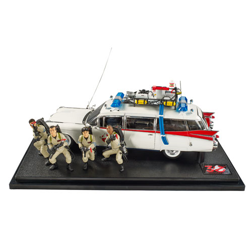 Ghostbusters 30th Anniversary Ecto-1 Elite Cult Classics Hot Wheels 1:18 Scale Die-Cast Vehicle with Figures