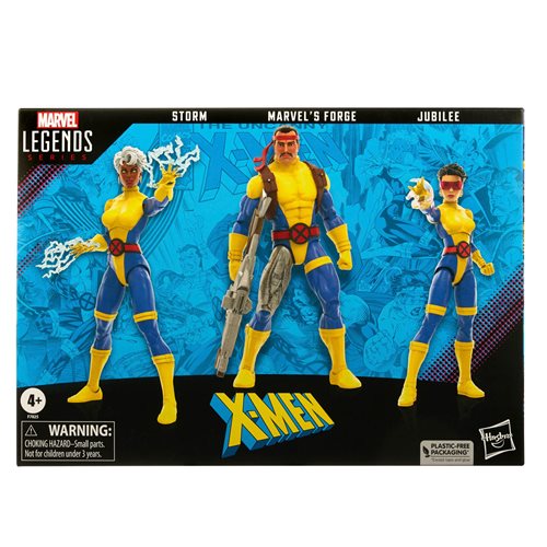 X-Men 60th Anniversary Marvel Legends Forge, Storm, and Jubilee 6-Inch Action Figures Set