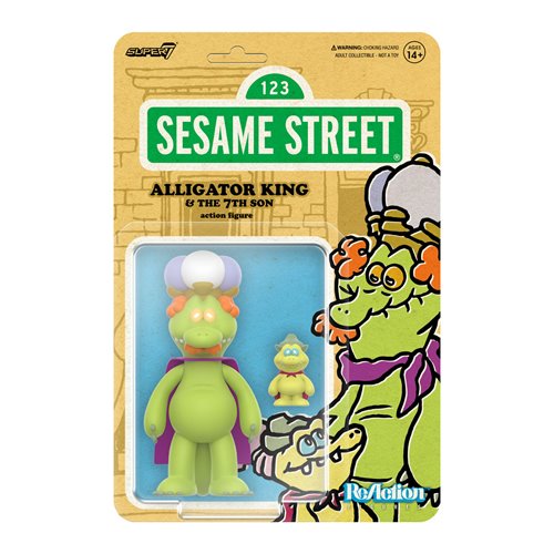 Sesame Street Alligator King 3 3/4-Inch ReAction Figure