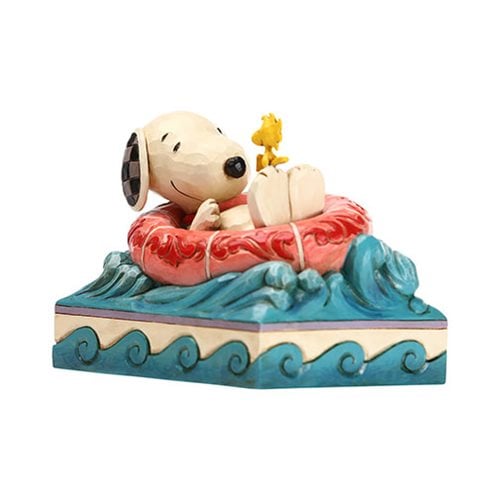Peanuts Snoopy and Woodstock in Floatie Float Away by Jim Shore Statue