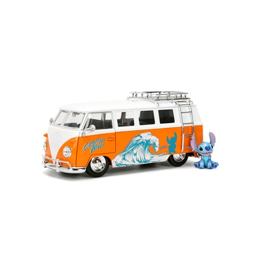 Hollywood Rides Lilo & Stitch 1961 Volkswagen Bus 1:24 Scale Die-Cast Metal Vehicle with Stitch Figu