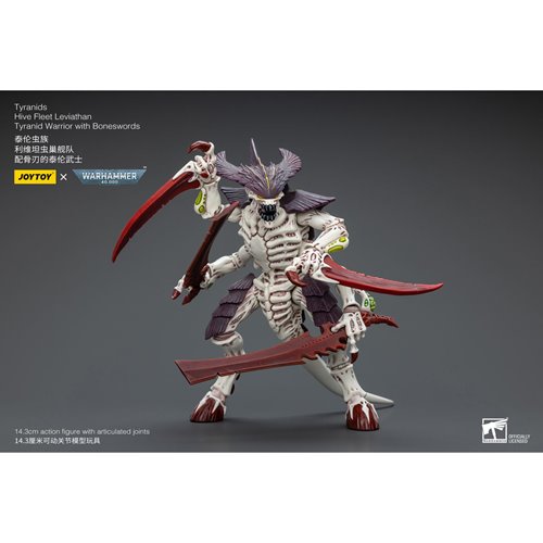 Joy Toy Warhammer 40,000 Tyranids Hive Fleet Leviathan Tyranid Warrior with Boneswords 1:18 Scale Ac