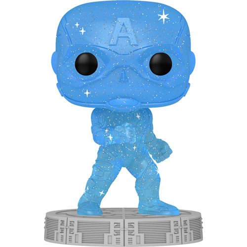 Avengers Infinity Saga Captain America Blue Artist Series Pop! Vinyl Figure with Pop! Protector Case