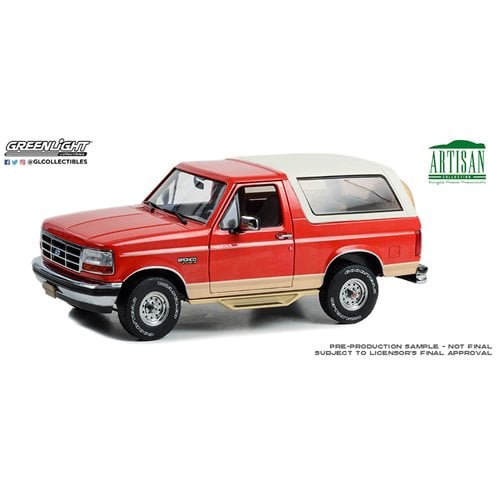1996 Ford Bronco Eddie Bauer Edition Electric Red Artisan Collection 1:18 Scale Die-Cast Metal Vehic