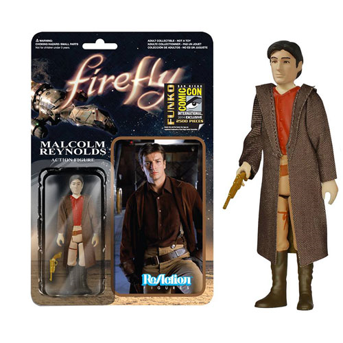 Firefly Browncoat Malcolm Reynolds ReAction 3 3/4 Retro Action Figure - Previews SDCC Exclusive