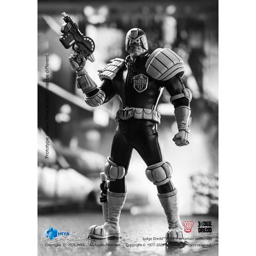 Judge Dredd Special Police Black and White Super Ultimate Series 1:12 Scale Action Figure