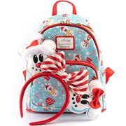 Disney Snowman Mickey and Minnie Mouse Mini-Backpack and Ears Headband Set