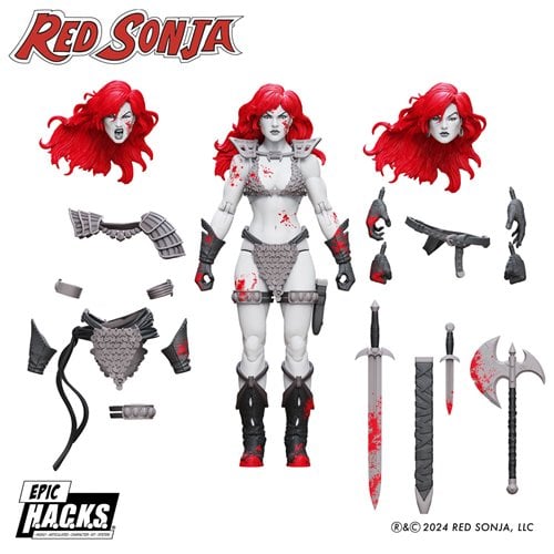 Red Sonja Black, White, and Red Epic H.A.C.K.S. 1:12 Scale Action Figure - Previews Exclusive