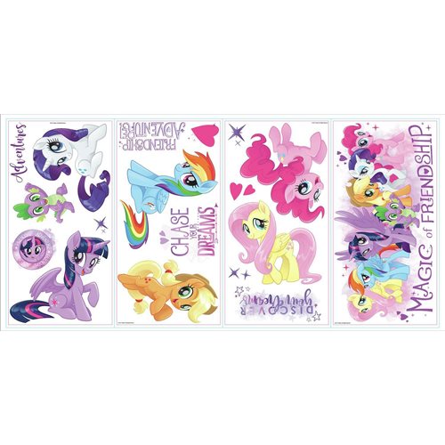 My Little Pony The Movie Peel and Stick Wall Decals with Glitter