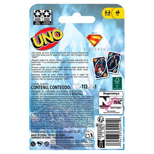 UNO Superman Card Game
