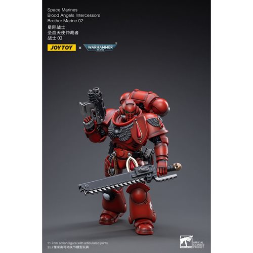Joy Toy Warhammer 40,000 Space Marines Blood Angels Intercessors Brother Marine 02 1:18 Scale Action