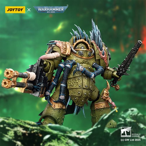 Joy Toy Warhammer 40,000 Death Guard Blightlord Terminator 1 Reaper Autocannon & Bubotic Blades 1:18