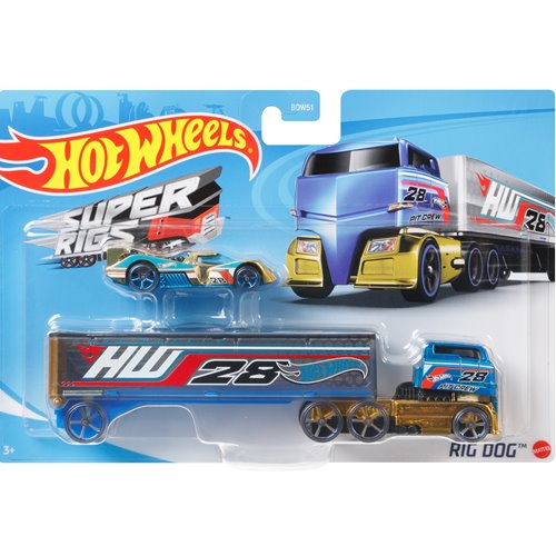 Hot Wheels Super Hauling Rig and Car 2025 Mix 5 Case of 6