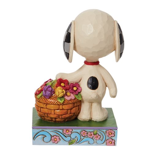Peanuts Snoopy Basket of Tulips by Jim Shore Statue