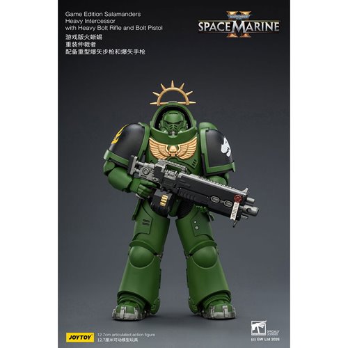 Joy Toy Warhammer 40,000 Space Marines Game Edition Salamanders Intercessor Bolt Rifle & Pistol 1:18