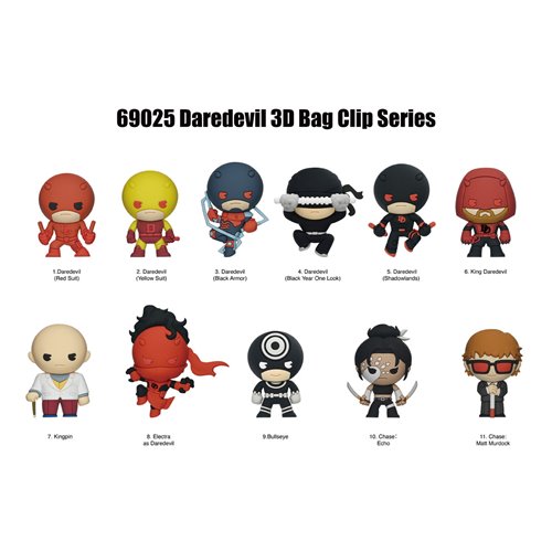 Daredevil Classic 3D Foam Bag Clip Display Case of 24