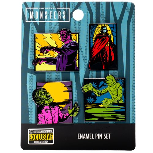 Universal Monsters 4-Piece Pin Set - Entertainment Earth Exclusive