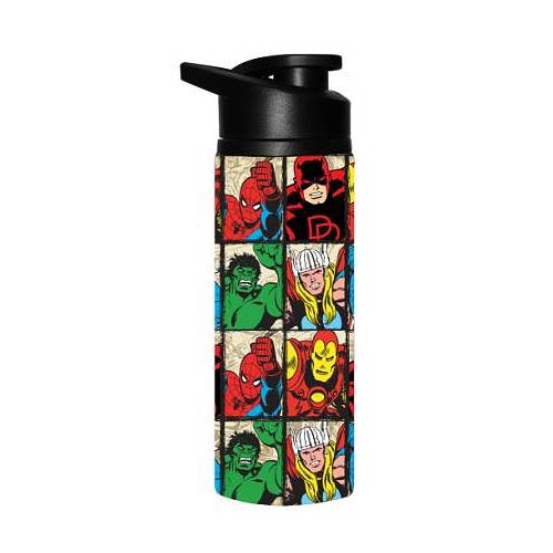 Marvel Heroes Grid Stainless Steel Water Bottle
