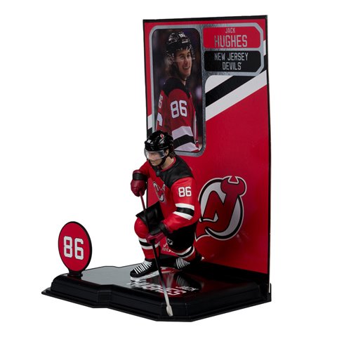 NHL SportsPicks New Jersey Devils Jack Hughes 7-Inch Posed Figure