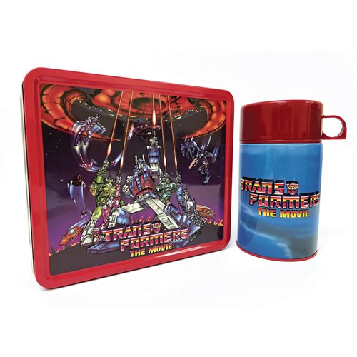 Transformers: The Movie 1986 Tin Ttians Lunch Box with Thermos - Previews Exclusive