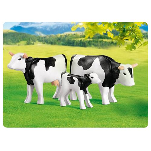 Playmobil 7892 2 Black Cows with Calf