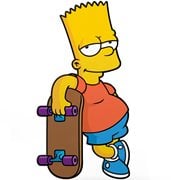 The Simpsons Bart Simpson with Skateboard FiGPiN Classic 3-Inch Enamel Pin