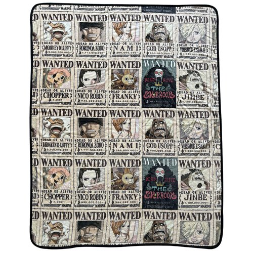 One Piece Wanted Throw Blanket