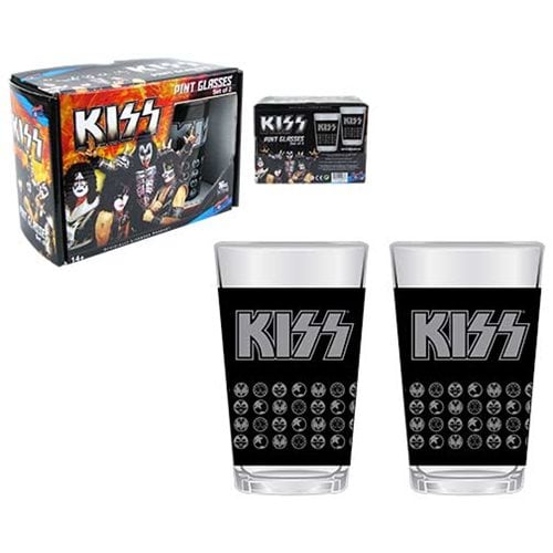 KISS 16 oz. Glass Set of 2