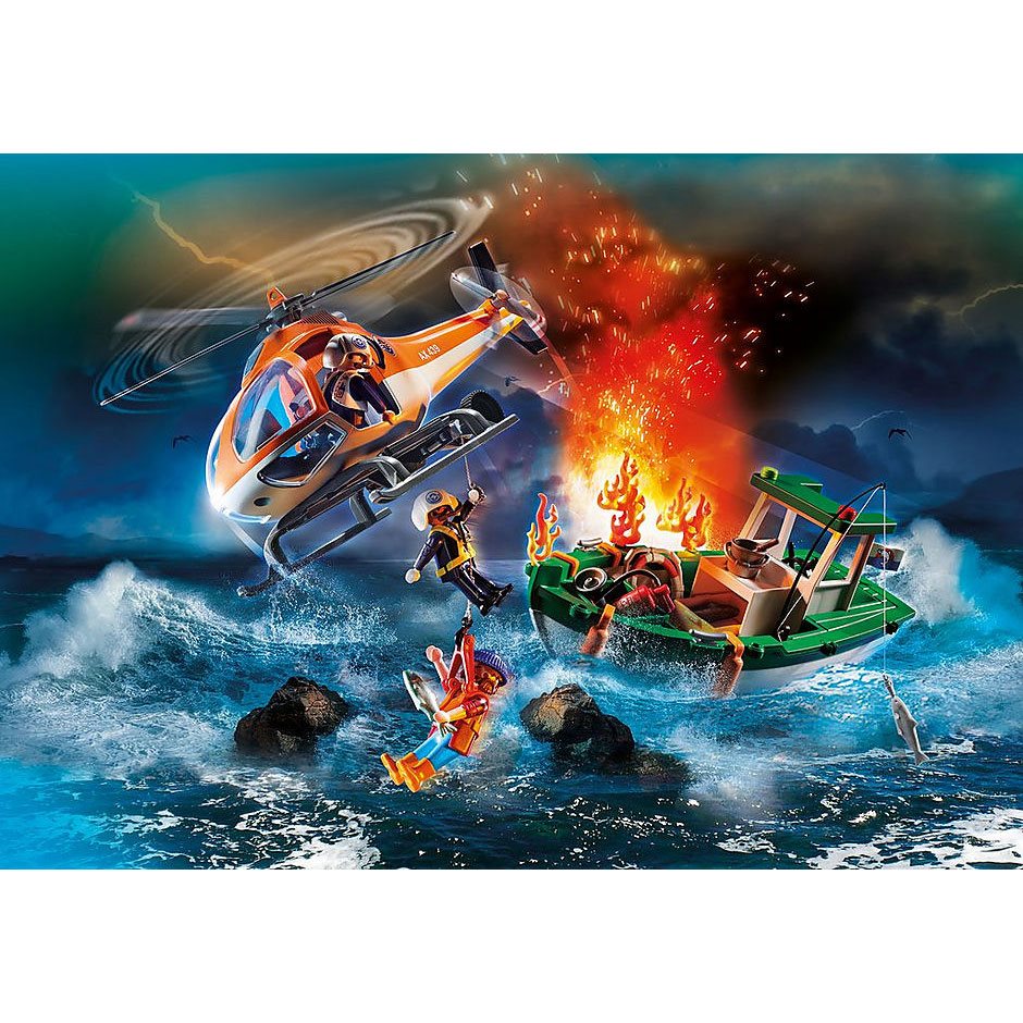 Playmobil Rescue Action Coastal Fire Mission 70491 55pcs