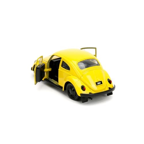 Punch Buggy 1950 Volkswagen Beetle Yellow 1:32 Scale Die-Cast Metal Vehicle with Boxing Gloves