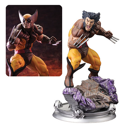 X-Men Wolverine Brown Costume Danger Room Sessions Fine Art Statue