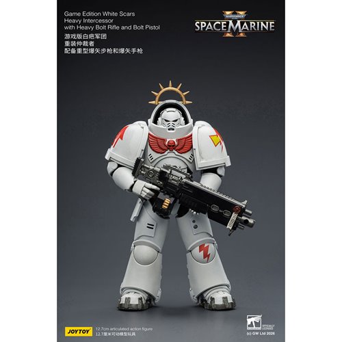Joy Toy Warhammer 40,000 Space Marines Game Edition White Scars Intercessor Bolt Rifle & Pistol 1:18