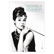 Audrey Hepburn Nothing Is Impossible Tin Sign
