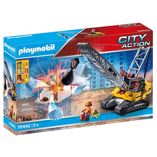 Playmobil 70442 Construction Cable Excavator with Building Section