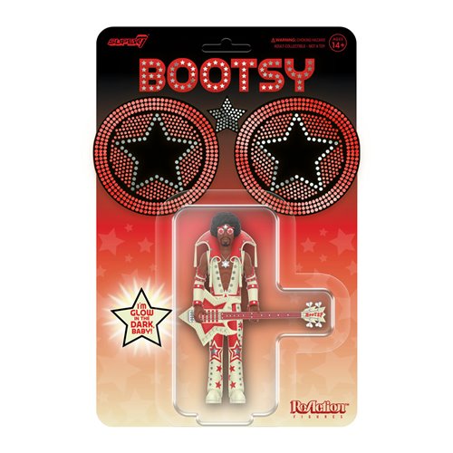 Bootsy Collins Glow-in-the-Dark 3 3/4-Inch ReAction Figure