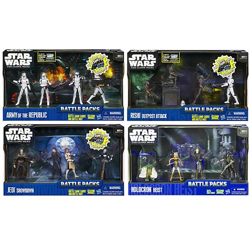 star wars clone wars action figures battle packs