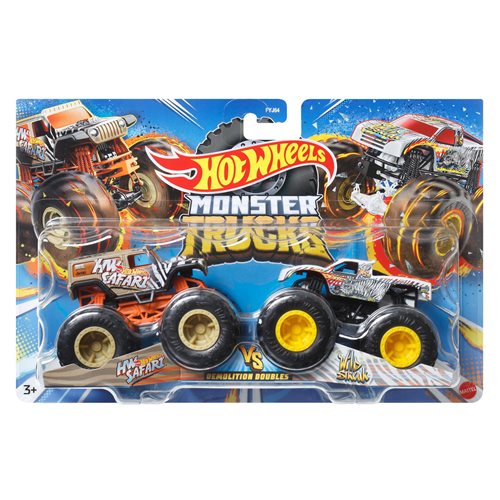 Hot Wheels Monster Trucks Demolition Doubles 1:64 Scale 2023 Mix 5 2-Pack Case of 8
