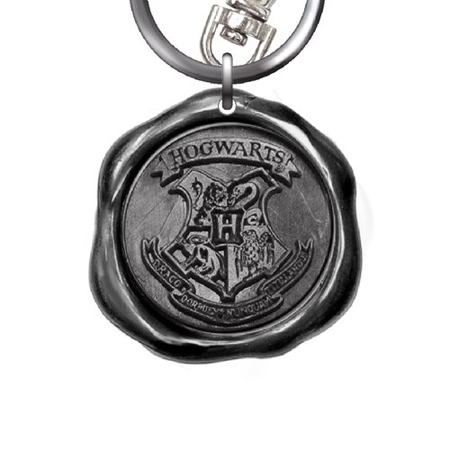 Harry Potter Hogwarts Seal Stamp Pewter Key Chain
