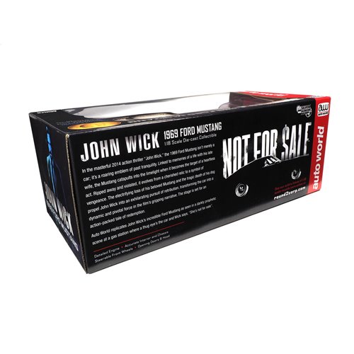 John Wick 1969 Ford Mustang 1:18 Scale Die-Cast Metal Vehicle