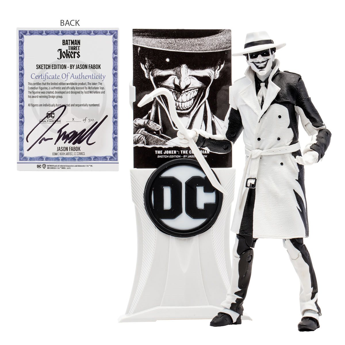 DC Multiverse The Joker Comedian Sketch Autograph Gold Label 7-Inch ...