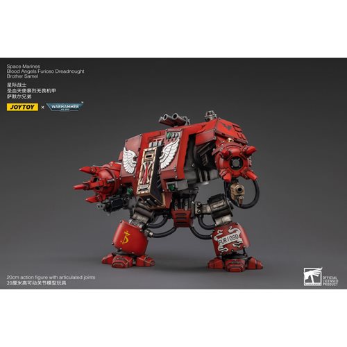Joy Toy Warhammer 40,000 Space Marines Blood Angels Furioso Dreadnaught Brother Samuel 1:18 Scale Ac