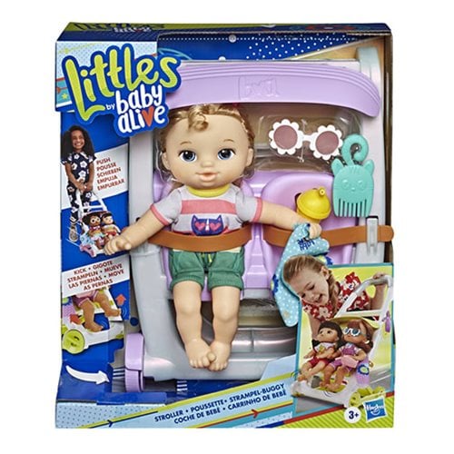 Baby Alive Littles Roll and Kick Stroller Doll - Blonde Hair