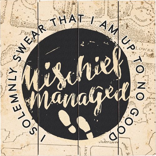 Harry Potter Mischief Managed Wooden Sign