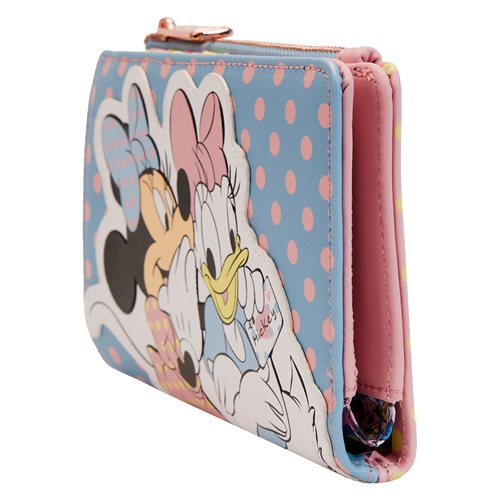 Minnie Mouse Pastel Color Block Dots Flap Wallet