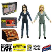 Saturday Night Live Weekend Update Tina Fey & Amy Poehler 3 1/2-Inch Action Figures Set of 2 - Convention Exclusive