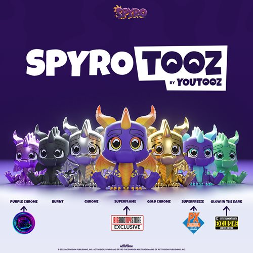 Spyro Collection Spyro Glow-in-the-Dark Vinyl Tooz Figure - Entertainment Earth Exclusive