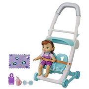 Baby Alive Littles Roll and Kick Stroller Doll - Brown Hair