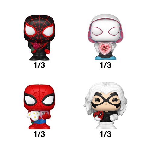 Spider-Man Valentines Funko Bitty Pop! Mini-Figure Singles - Random 6-Pack